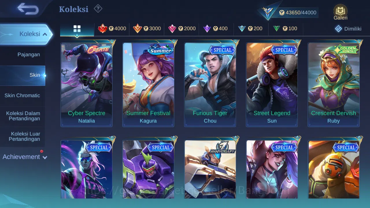 Mobile Legends: Bang Bang Accounts Hero 102 Skin 181 | Kungfupanda Akai | Sanrio Flor image 9