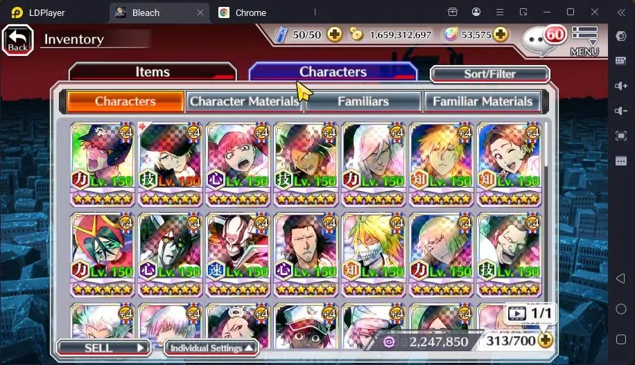 Bleach: Brave Souls Accounts Mid-Tier GLOBAL | 50K ORB+MidGame | Yukio TYBW26,Gremmy9TH,Rangiku Swimsuit,Ichigo7TH,Ulquiora 14