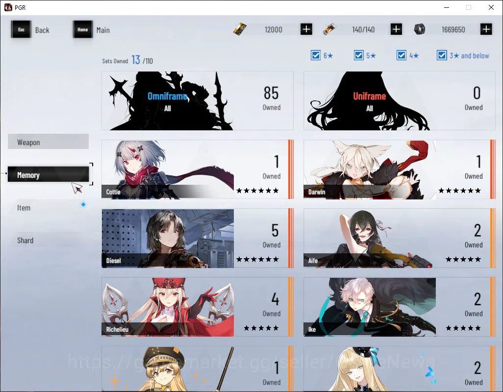 Punishing: Gray Raven Accounts EU | Lv 41 | Ready Gacha | 12K BC+2,8K YC+7,4K Blu image 4
