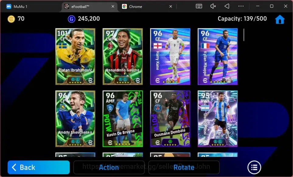 eFootball Accounts ANDROID|PW 3092|Epc Zlatan Ibrahimovic|Epc Ronaldi image 5