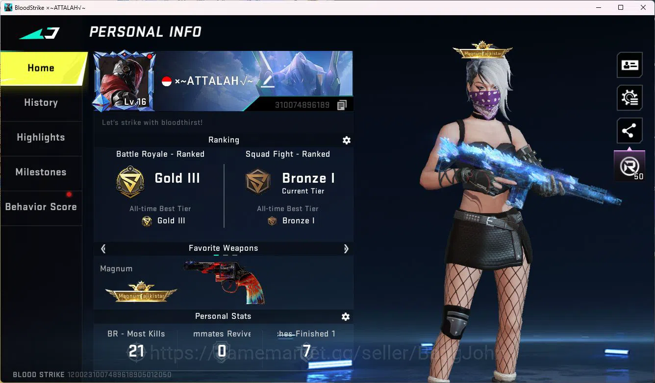 Blood Strike Accounts ASIA|ULTRA=KATYA,SCAR DETAIL CEK SS BS583B image 11