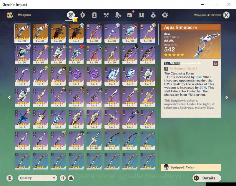 Genshin Impact Accounts ASIA |AR 55|6 Limited 3+(5*Weapon)|(Hua Tao +Sign) image 3
