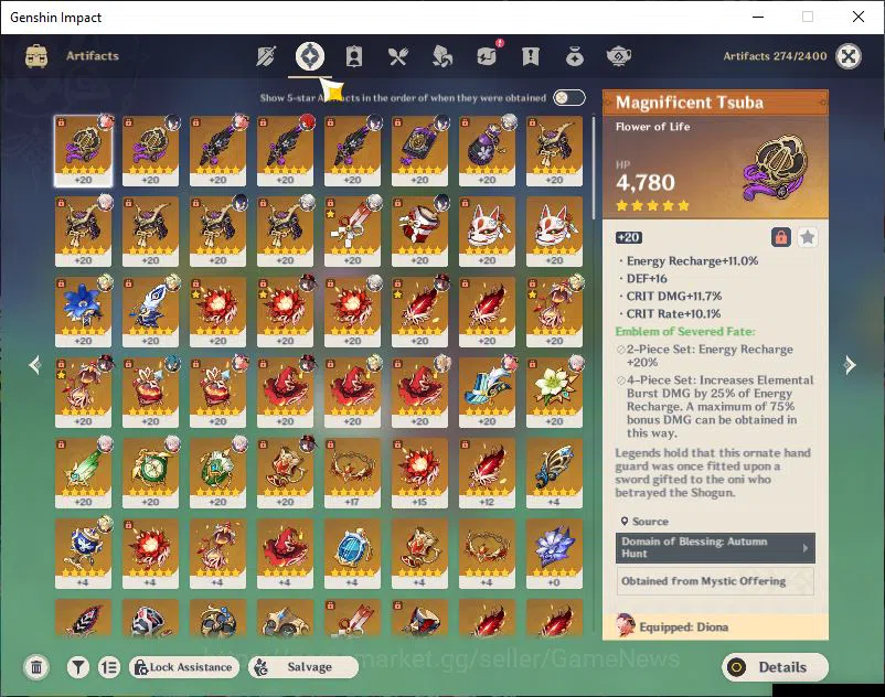 Genshin Impact Accounts ASIA |AR 55|6 Limited 3+(5*Weapon)|(Hua Tao +Sign) image 4