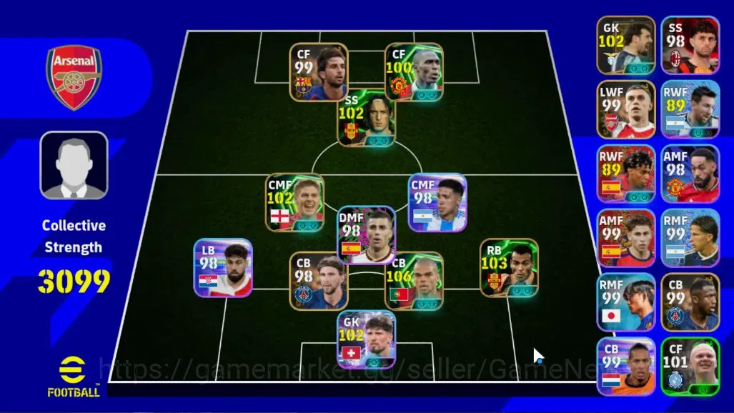 eFootball Accounts Legends & Iconic Players Android|Epic Pepe,Cafu,Francesco Totti,Steven Gerrard,A.Peruzzi,Andy 1