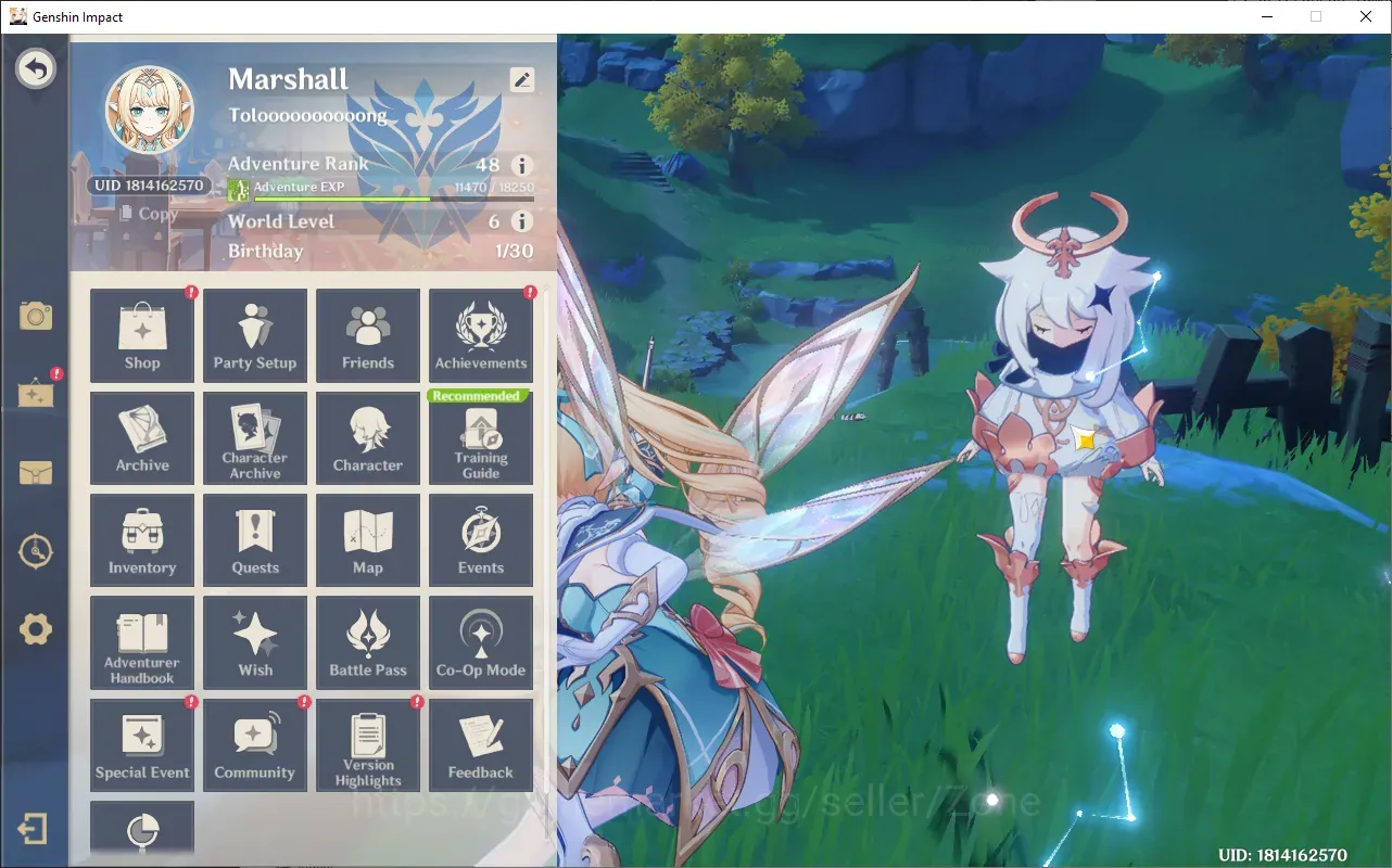 Genshin Impact Accounts Reroll ASIA|AR 48|4 Limited Char (Vesna,Columbina,Lauma,Clorinde)|Low Explore|MC Lumine|Check 1