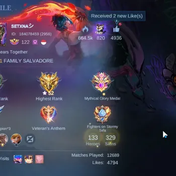 Mobile Legends: Bang Bang Accounts Collector Global|Hero 133|Skin 329|CC Natalia|KOF Karina|Chou Stune|YSS epic|cyclops