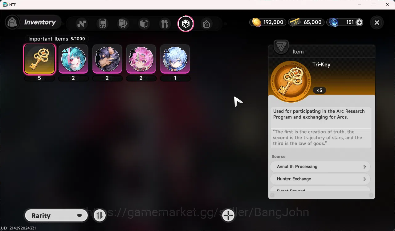Neverness to Everness Accounts EU | Starter Lv3 | 1 S Char Nanally A1 + 1 Selecto image 5