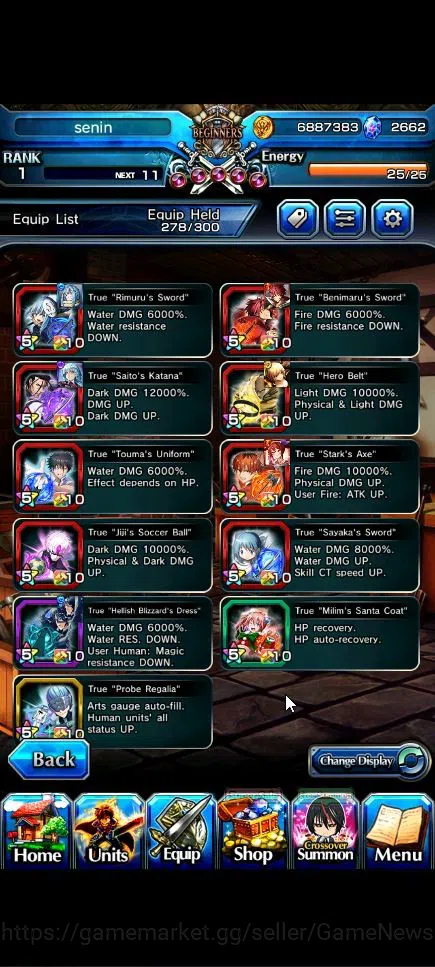 Grand Summoners Accounts Starter Global|Rank 1|Best Starter 2662 cc + 6 6