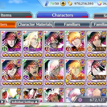 Bleach: Brave Souls Accounts High-End GLOBAL|BP 815K+26 Orbs|Fresh Side Story Hard|4 MT|TYBW26 Ichigo,Jugram,Yhwach,11th