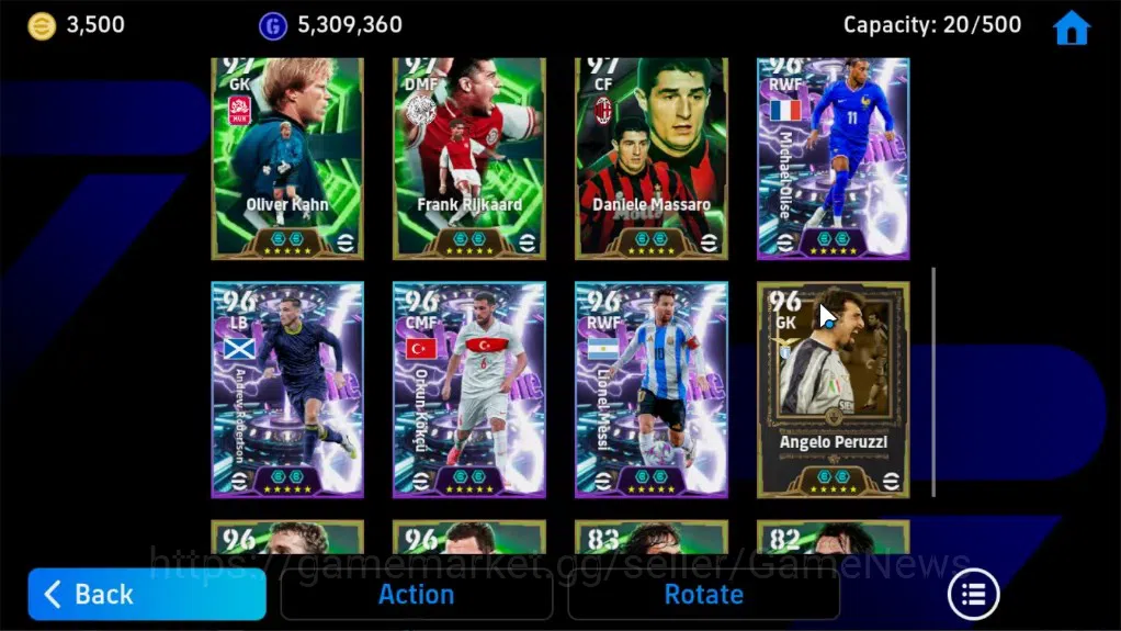 eFootball Accounts Legends & Iconic Players Android||Coin 3.5k,12 Epic Lilian Thuram,Wayne Rooney,Daniele Massaro|Show Time 6