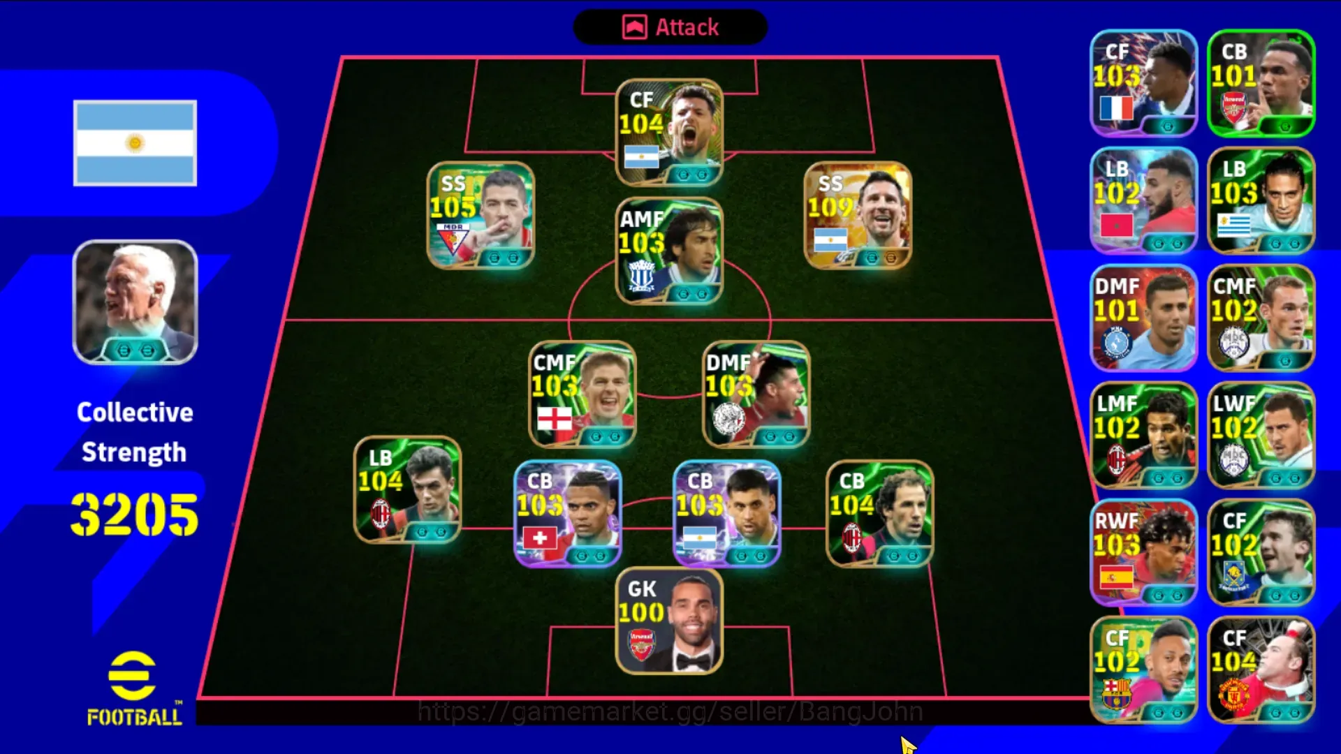 eFootball Accounts Legends & Iconic Players Android|PW 3205|BigTime Messi,Epic 1