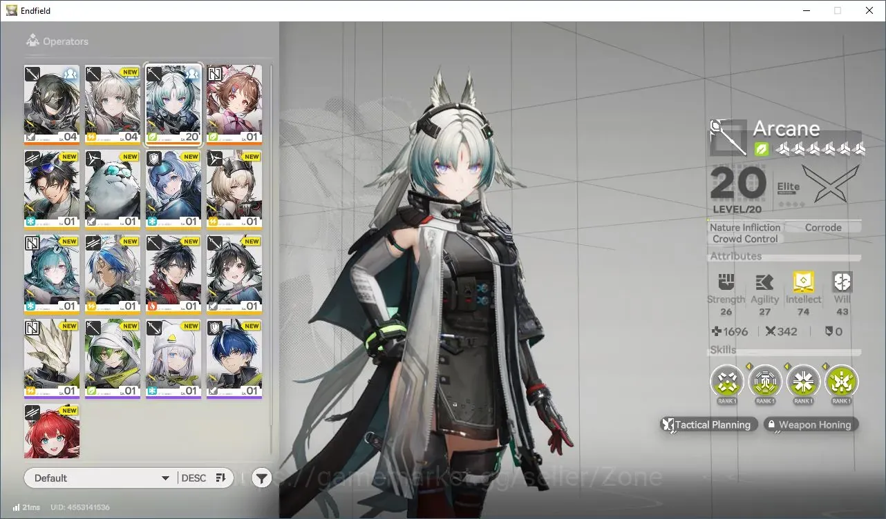 Arknights: Endfield Accounts ASIA | Starter Ch 1 Process 1 | 1 Lim Arcane + Ardelia | MC Female |TakeMail|Check SS|END992Z 1