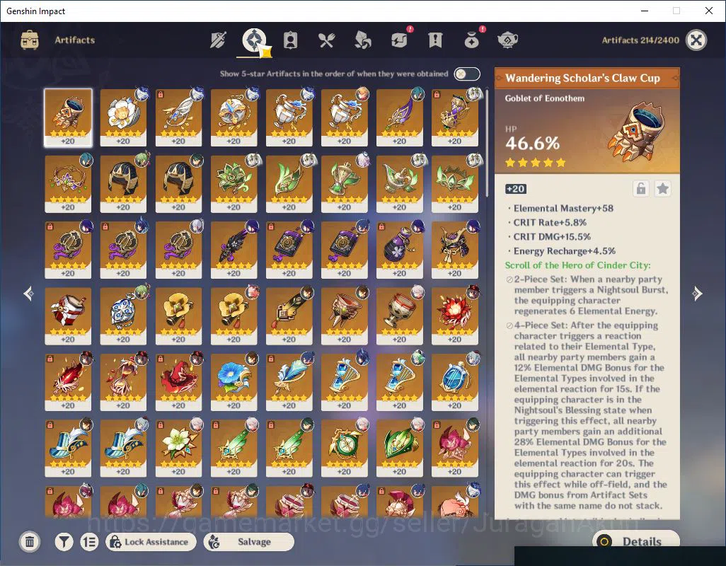 Genshin Impact Accounts End Game ASIA |AR 57| 12 Limited 5