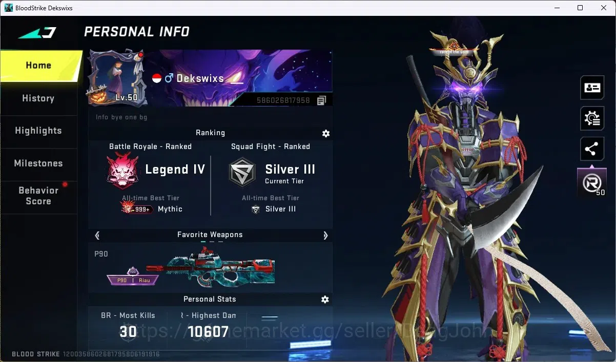 Blood Strike Accounts ASIA | ETERNAL: Spear-Relic | 4 COLLAB: 2 EVA,1 7D image 1