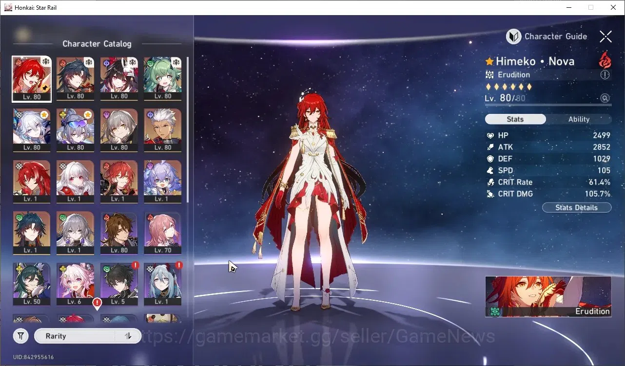 Honkai Star Rail Accounts Others ASIA |TL 68|9 Limited| (Himeko Nova,SW999 E2,Yao Guang E1)+Sign Mortenax 1