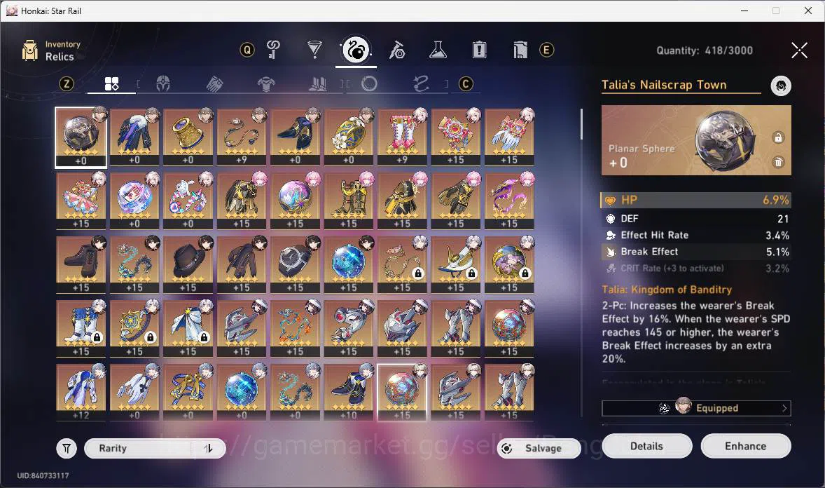 Honkai Star Rail Accounts Others ASIA|TL 66|10 Limit|Hypercarry 10
