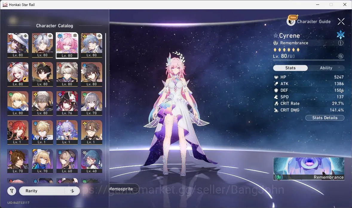 Honkai Star Rail Accounts Others ASIA|TL 66|10 Limit|Hypercarry 4