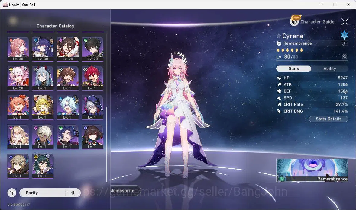 Honkai Star Rail Accounts Others ASIA|TL 66|10 Limit|Hypercarry 5