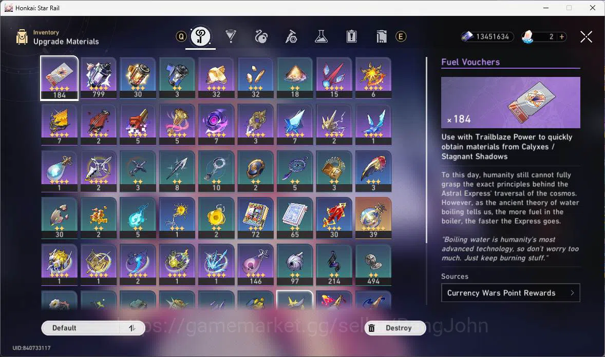 Honkai Star Rail Accounts Others ASIA|TL 66|10 Limit|Hypercarry 8