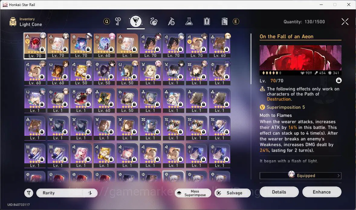 Honkai Star Rail Accounts Others ASIA|TL 66|10 Limit|Hypercarry 9