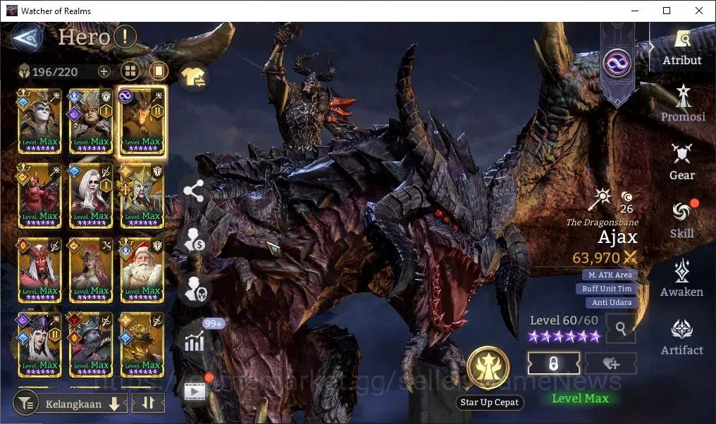 Watcher of Realms Accounts GLOBAL 60x|7M Power|13 Lord[IngridA2,Ezareth,Praet image 12