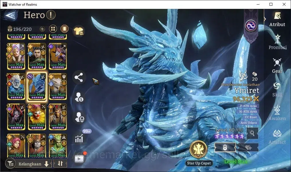Watcher of Realms Accounts GLOBAL 60x|7M Power|13 Lord[IngridA2,Ezareth,Praet image 13