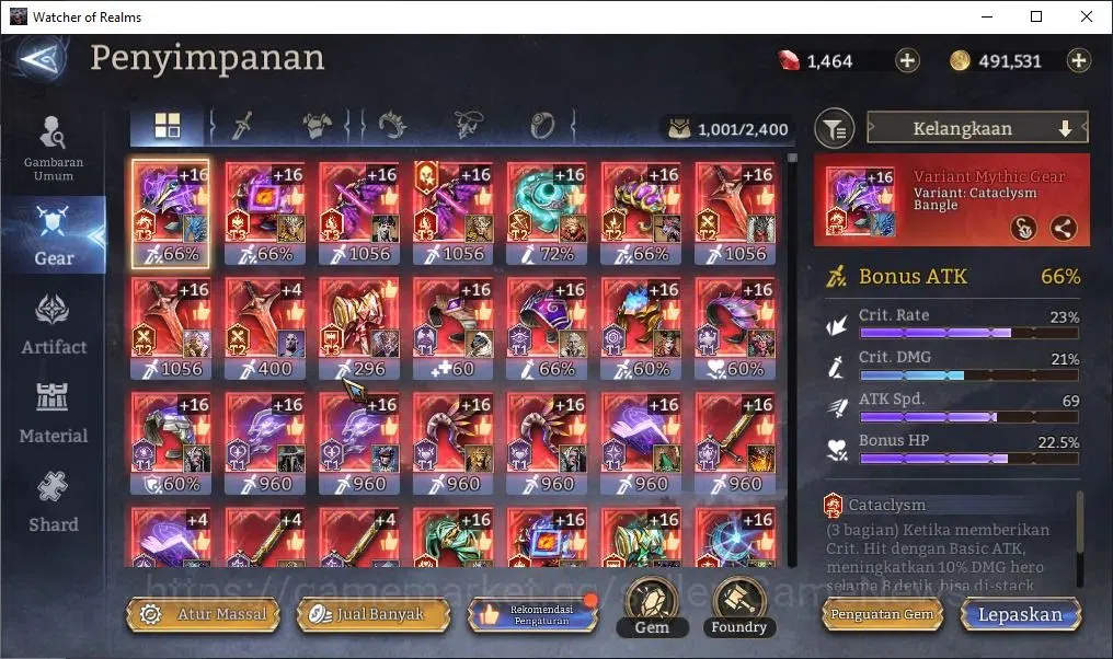 Watcher of Realms Accounts GLOBAL 60x|7M Power|13 Lord[IngridA2,Ezareth,Praet image 15