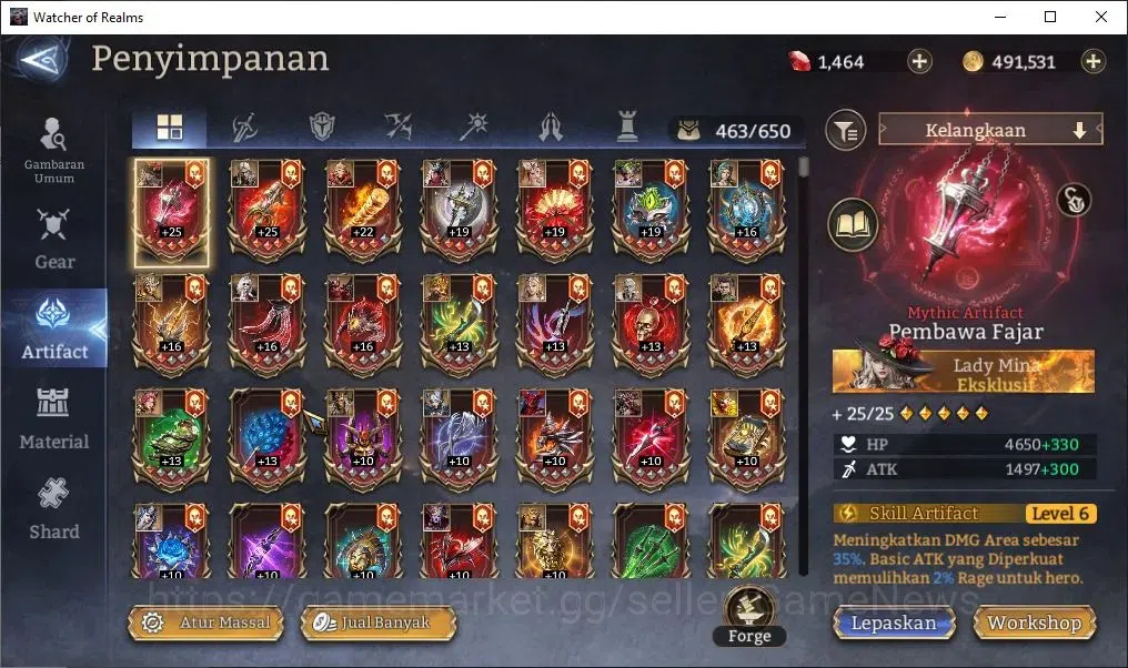 Watcher of Realms Accounts GLOBAL 60x|7M Power|13 Lord[IngridA2,Ezareth,Praet image 16
