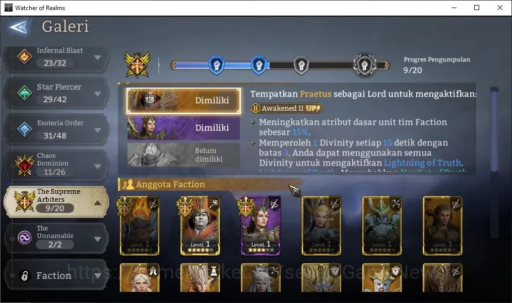 Watcher of Realms Accounts GLOBAL 60x|7M Power|13 Lord[IngridA2,Ezareth,Praet image 20