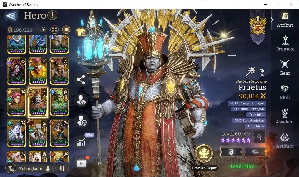 Watcher of Realms Accounts GLOBAL 60x|7M Power|13 Lord[IngridA2,Ezareth,Praet image 8