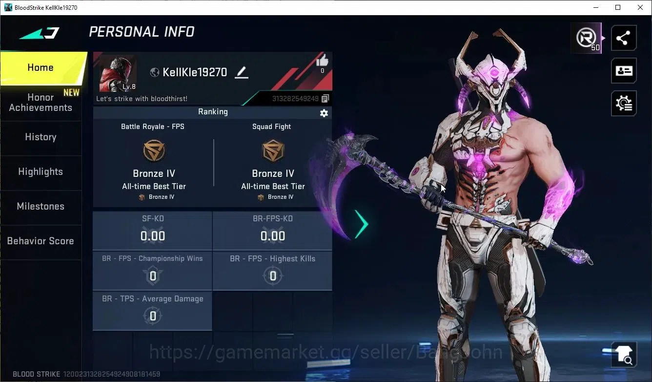 Blood Strike Accounts Others ASIA|1 Ultra Melee: Scythe - Harvester| 1 Name Changing-Card|Check SS BS2903B 1