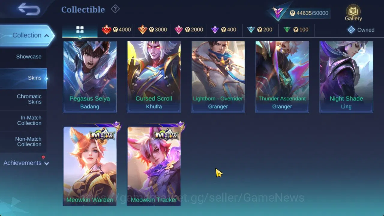 Mobile Legends: Bang Bang Accounts Hero 89|Skin 182|High Glory 58|Prime Granger,LB[Al image 17