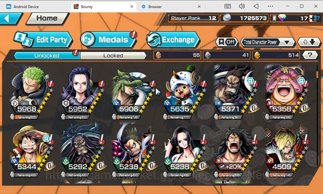 One Piece Bounty Rush Accounts Global | 4 EX META | TF Luffy MAX, Stongest Kaido, image 6