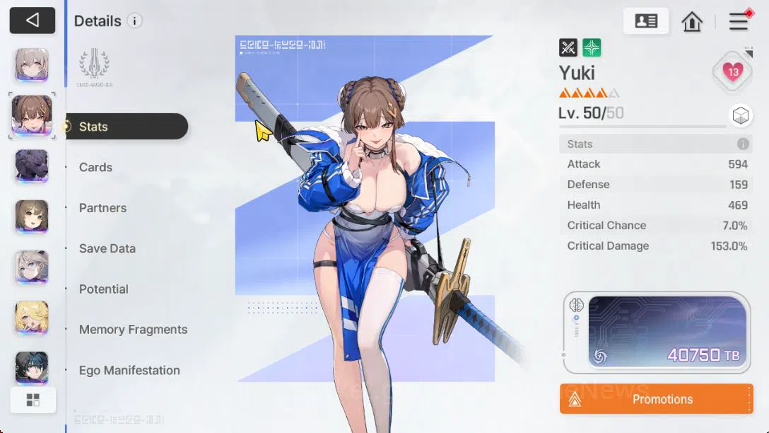 Chaos Zero Nightmare Accounts GLOBAL Lv48| 7 SSR [Sereniel,Yuki+Sign,Renoa+Sign,Orlea+Sign,Vero,Etc]+11 SR 16
