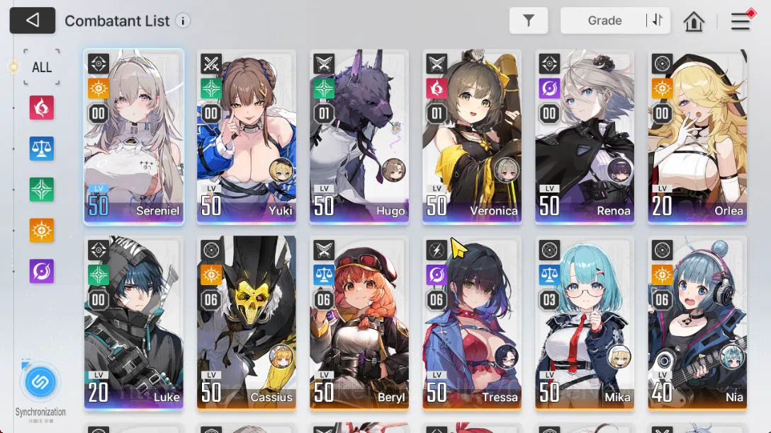 Chaos Zero Nightmare Accounts GLOBAL Lv48| 7 SSR [Sereniel,Yuki+Sign,Renoa+Sign,Orlea+Sign,Vero,Etc]+11 SR 3