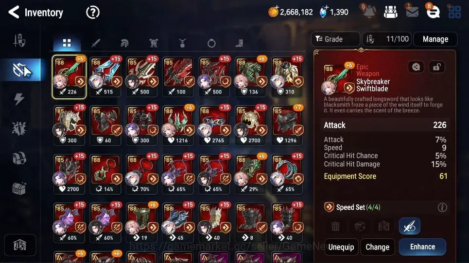 Epic Seven Accounts GLOBAL UnVerif|New Era|2 ML(B Hwayoung,Maid Chloe) image 12