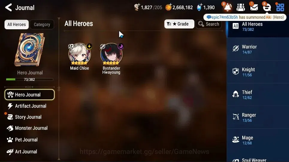 Epic Seven Accounts GLOBAL UnVerif|New Era|2 ML(B Hwayoung,Maid Chloe) image 6