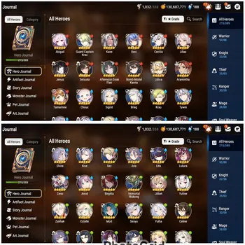 Epic Seven Accounts High-End #E7114 [GLOBAL/IOS/Android] S.Rank.9, 26 MoonLight | 58 HERO LEVEL MAX, 78 Hero *5 | ALL HUNT