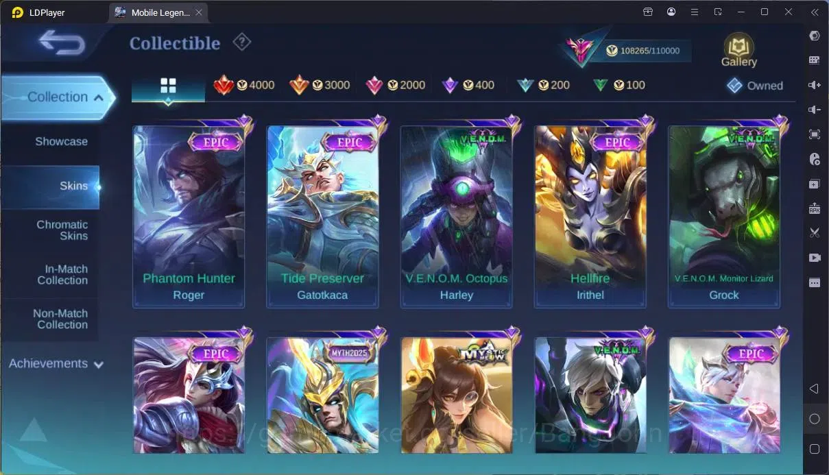 Mobile Legends: Bang Bang Accounts Collector Global|Hero 133|Skin 334|Exalted|Legend Johnson|Naruto Suyou|HxH Cecillion|SV 16