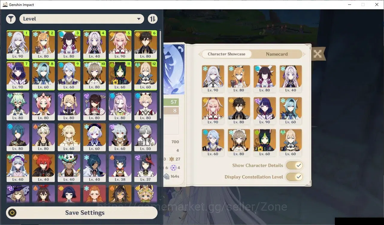 Genshin Impact Accounts Others ASIA|AR 57|10 Limit+5(*5Wep)|Prem Skirk(Skirk+Sign, Escofier+Sign, Columbina,Citlali 2