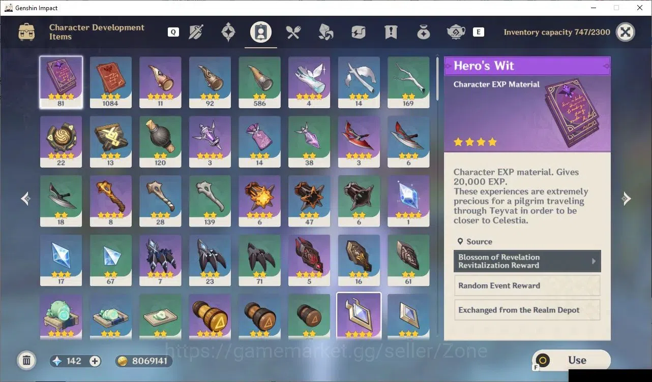 Genshin Impact Accounts Others ASIA|AR 57|10 Limit+5(*5Wep)|Prem Skirk(Skirk+Sign, Escofier+Sign, Columbina,Citlali 6