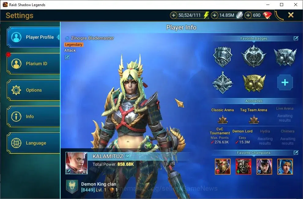 Raid: Shadow Legends Accounts Lv41 858K Power|1 Mythic(Calamitus)+29 Legend(Alic image 2