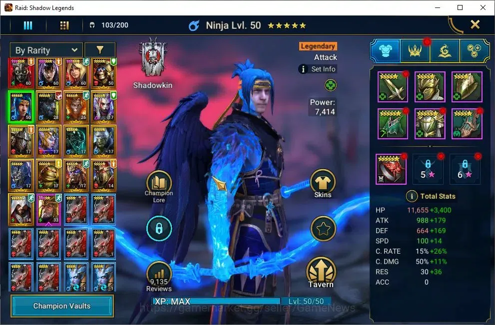 Raid: Shadow Legends Accounts Lv41 858K Power|1 Mythic(Calamitus)+29 Legend(Alic image 7