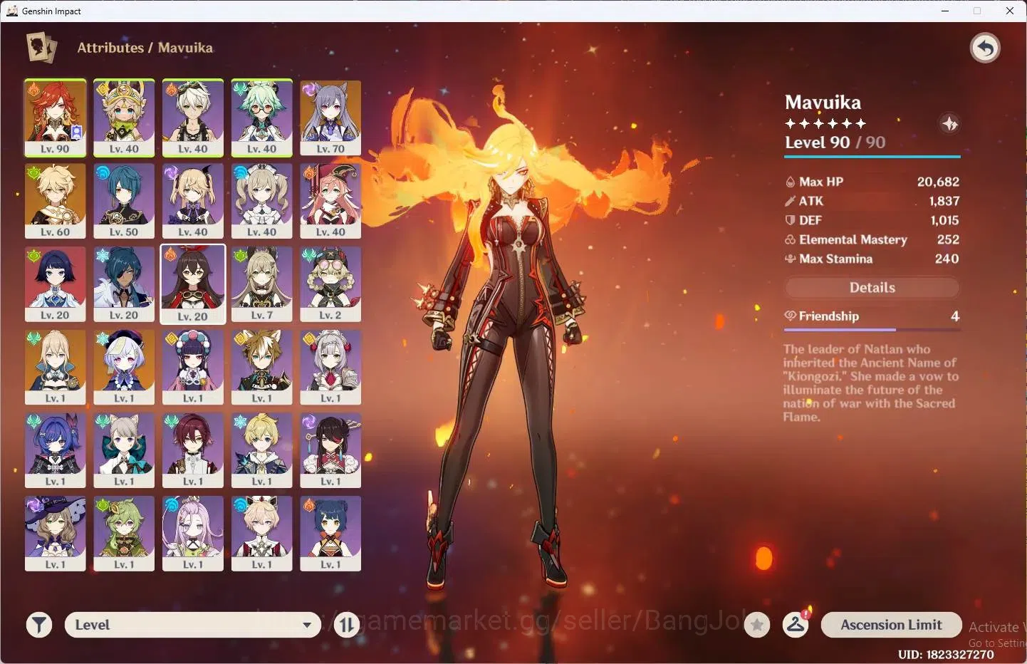 Genshin Impact Accounts Asia | AR 50 |1 Limit+3 Charstd|Mavuika,Keqing,Jea image 2