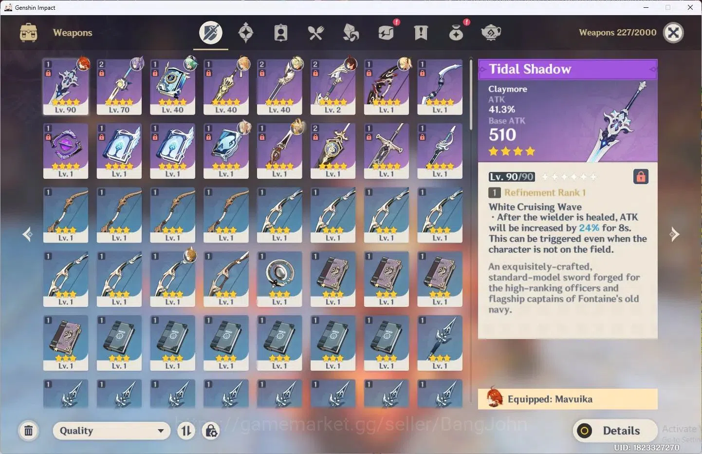Genshin Impact Accounts Asia | AR 50 |1 Limit+3 Charstd|Mavuika,Keqing,Jea image 3