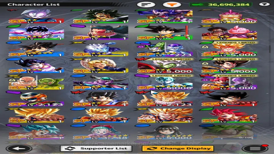 Dragon Ball Legends Accounts 36M Power Account - 7 Ultra Incl. SS Goku, Super B image 4
