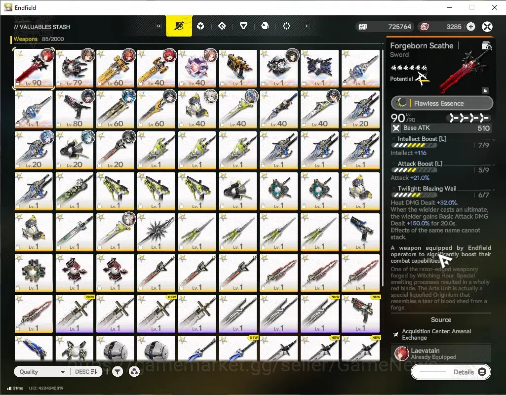 Arknights: Endfield Accounts ASIA|Lv 54|Ori 26|Oro 3k|8 SSR(3Limit)+10(*6WEP)|[ image 6