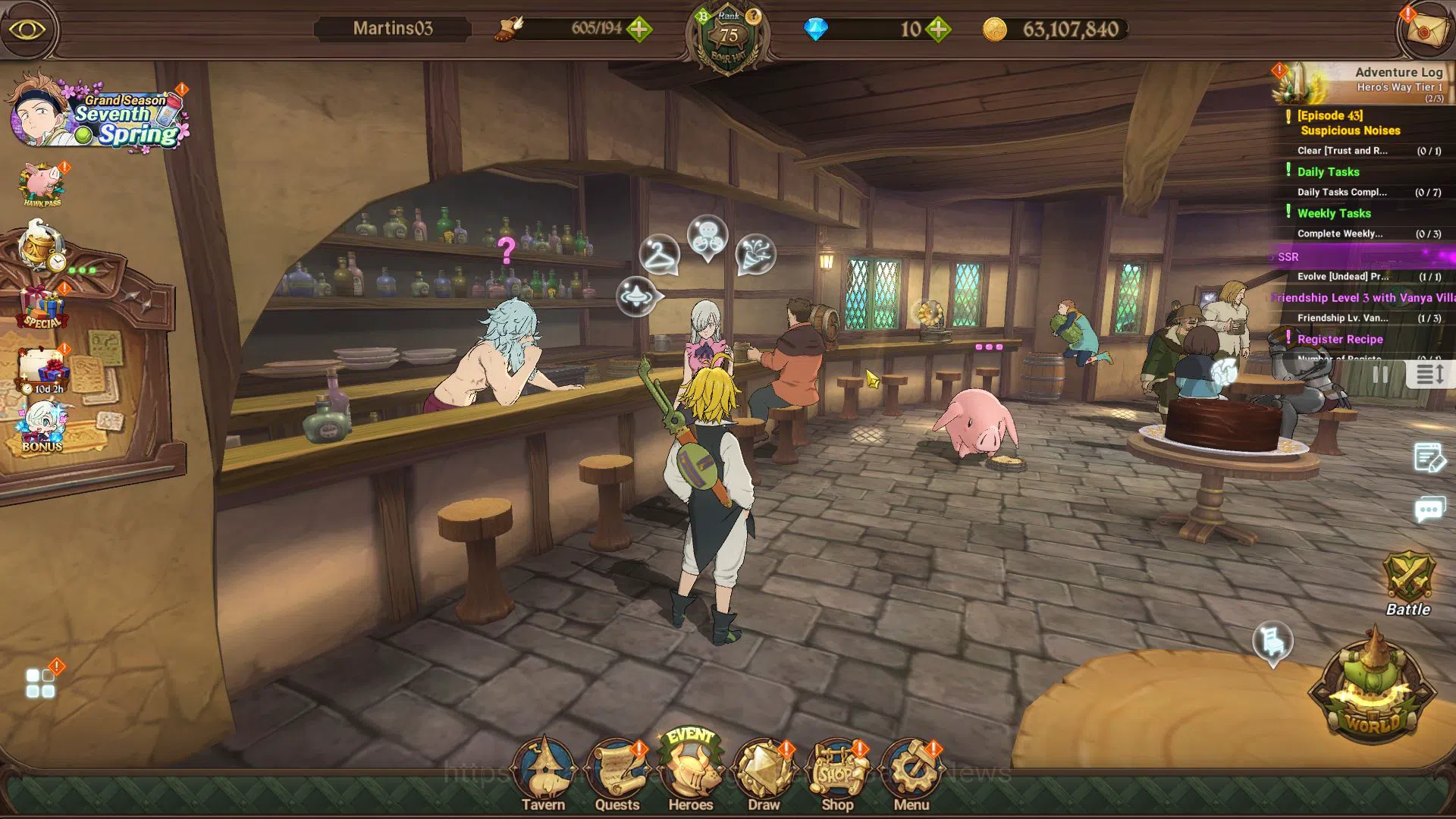 The Seven Deadly Sins: Grand Cross Accounts Midgame Asia|3,5M CC|Starter Ch5|3 LR+5 UR+Colab 5