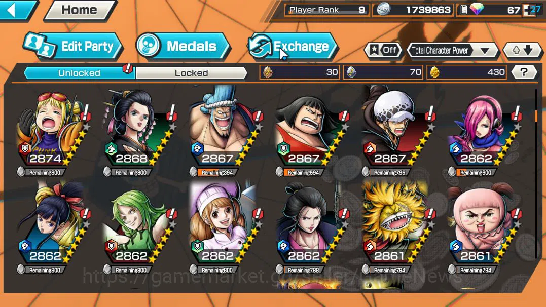 One Piece Bounty Rush Accounts Global | EX 3 | The 4 Emperors D.Luffy,Battle of M image 6
