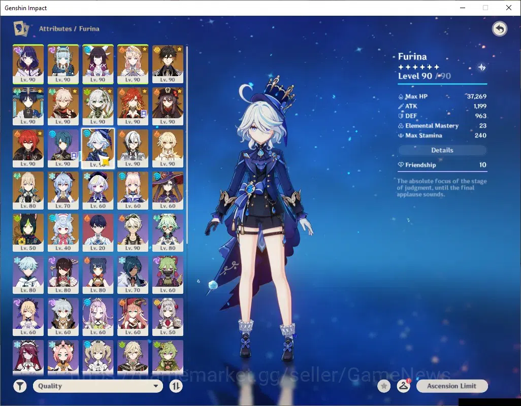 Genshin Impact Accounts ASIA|AR59|Arle PremTeam|15Limited+6(*5Weap)|[Raide image 13
